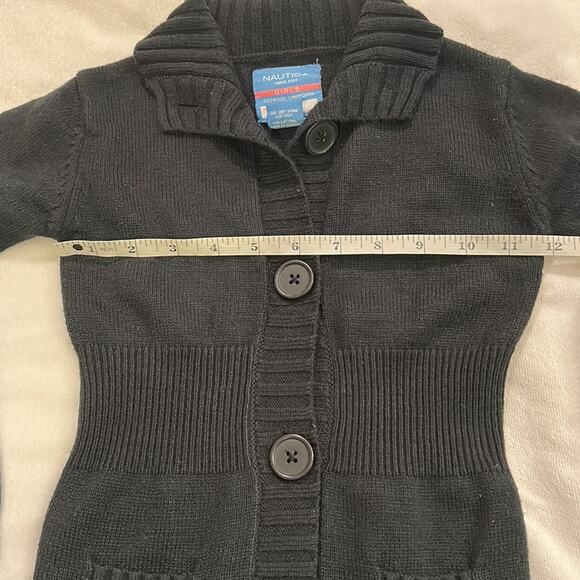 Nautica Girls School Uniform Cardigan Sweater Size Girls LG 6 - Navy - Picture 10 of 15